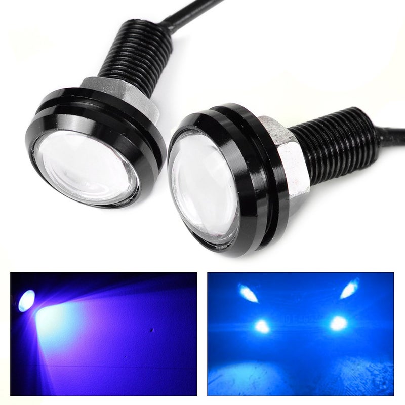 YIBO 2Pcs Universal 12V 10W Blue Eagle Eye LED Emergency Strobe Light Lamp DRL For Boat Marine Car Motorcycle - Image 1